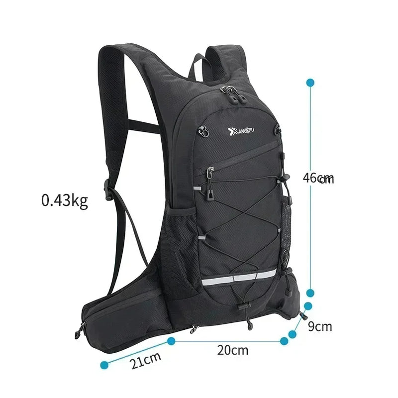 Hiking Rucksack Waterproof Polyester Wear-Resistant Women Men Trekking Backpack Layered Sport Storage Bag for Exercise Fitness