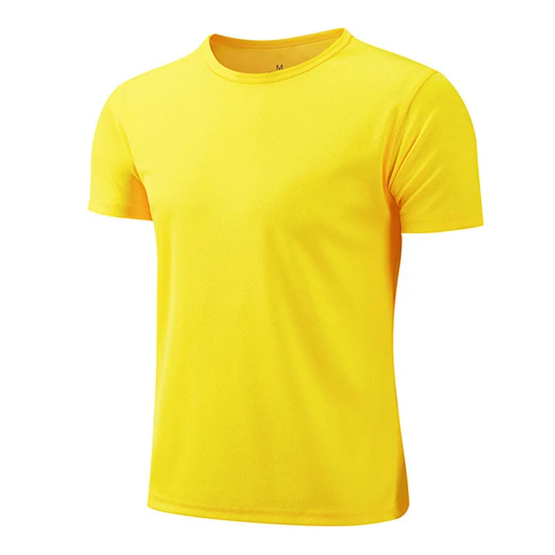 1Pcs Men T-Shirts Running Shirt Boys Soccer Shirts Men'S Jersey Sportswear Mens Jogging Quick Dry Compression Fitness Top Clothe