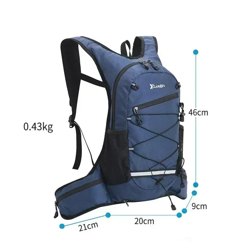 Hiking Rucksack Waterproof Polyester Wear-Resistant Women Men Trekking Backpack Layered Sport Storage Bag for Exercise Fitness