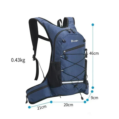 Hiking Rucksack Waterproof Polyester Wear-Resistant Women Men Trekking Backpack Layered Sport Storage Bag for Exercise Fitness