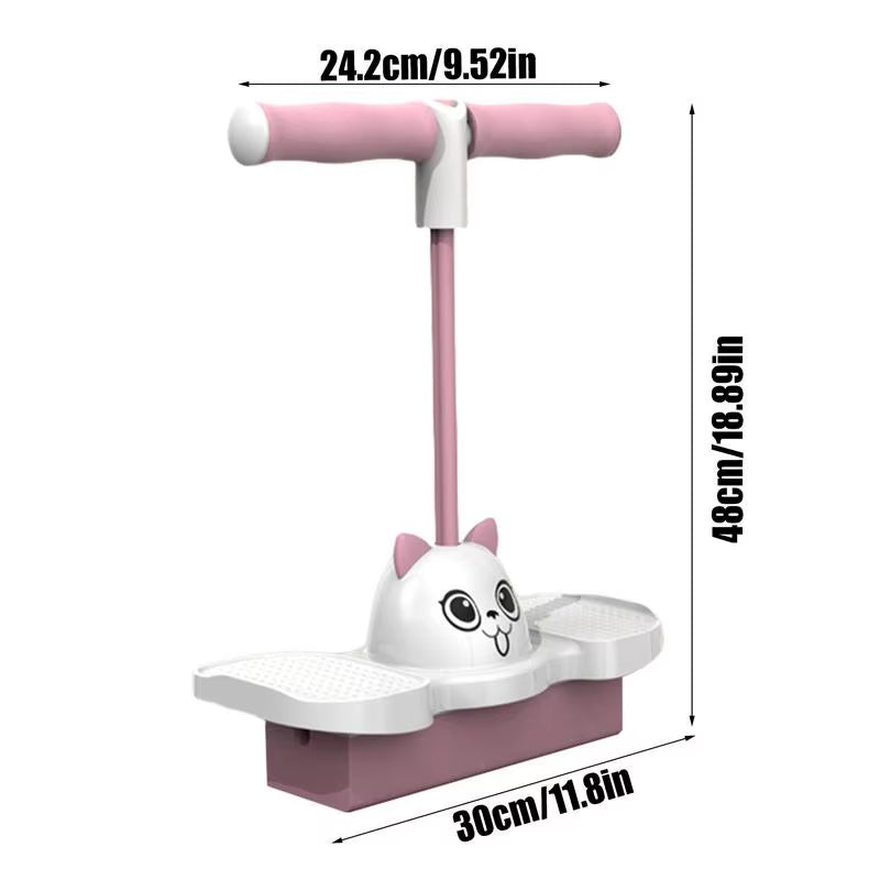 Children Growing Bounce Sense Training Jumping Stick Jumper Tall Foam Cartoon Toy Jumping Sport Outdoor Toys for Children