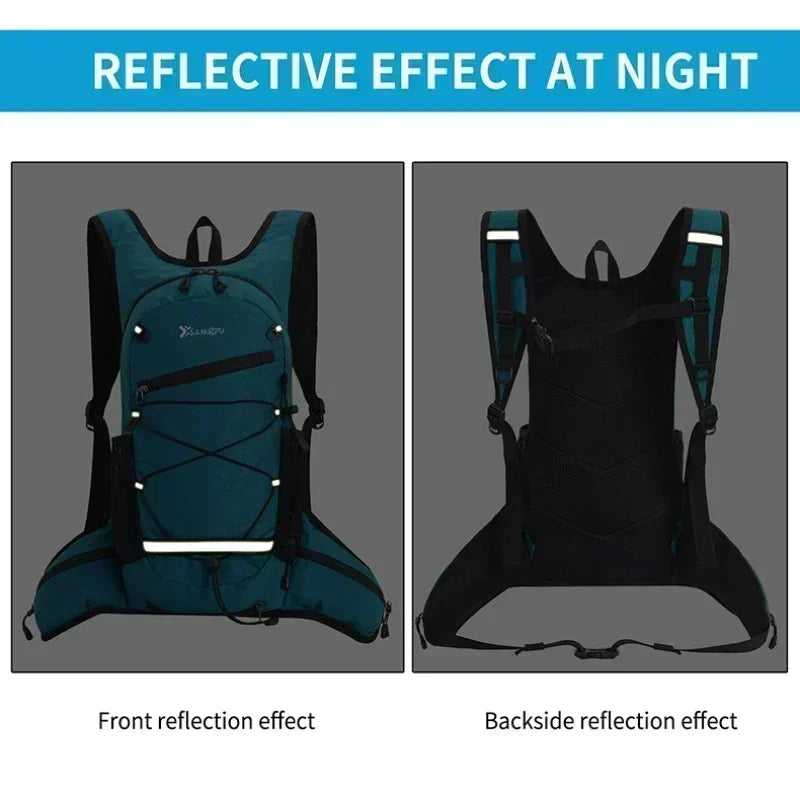 Hiking Rucksack Waterproof Polyester Wear-Resistant Women Men Trekking Backpack Layered Sport Storage Bag for Exercise Fitness