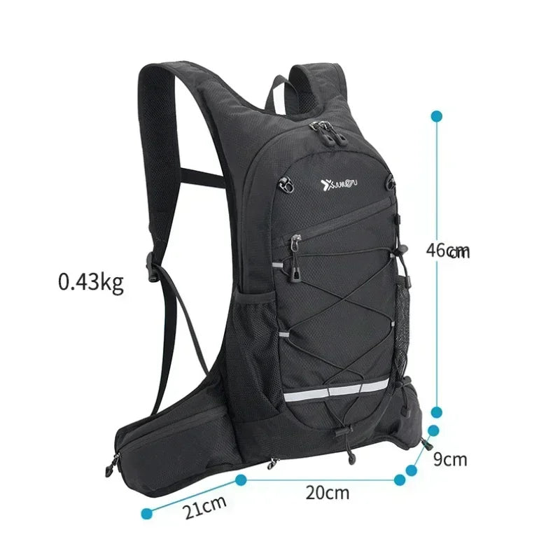 Hiking Rucksack Waterproof Polyester Wear-Resistant Women Men Trekking Backpack Layered Sport Storage Bag for Exercise Fitness