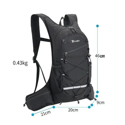Hiking Rucksack Waterproof Polyester Wear-Resistant Women Men Trekking Backpack Layered Sport Storage Bag for Exercise Fitness