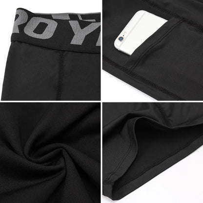 Mens Gym Wear Fitness Training Shorts Pocket Men Dry Fit Running Compression Tight Sport Short Pants Male Workout Shorts