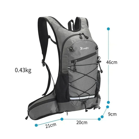 Hiking Rucksack Waterproof Polyester Wear-Resistant Women Men Trekking Backpack Layered Sport Storage Bag for Exercise Fitness