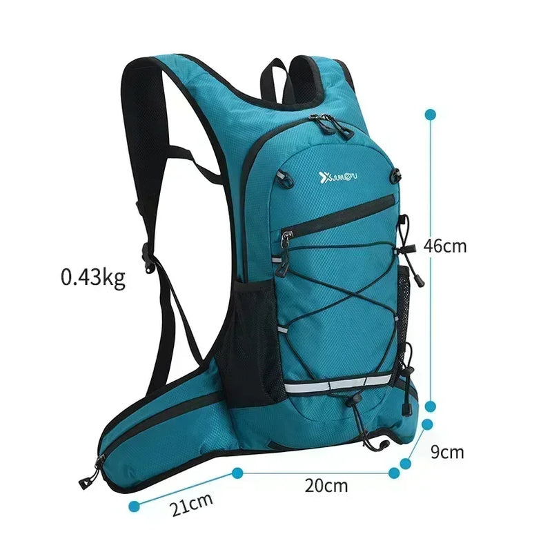 Hiking Rucksack Waterproof Polyester Wear-Resistant Women Men Trekking Backpack Layered Sport Storage Bag for Exercise Fitness