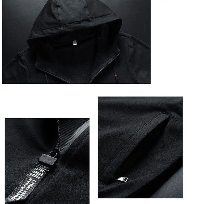 Men'S Winter Tracksuit Set, Solid Color Hoodies and Drawstring Sweatpants, Loose Fit Leisure Sportswear Suit